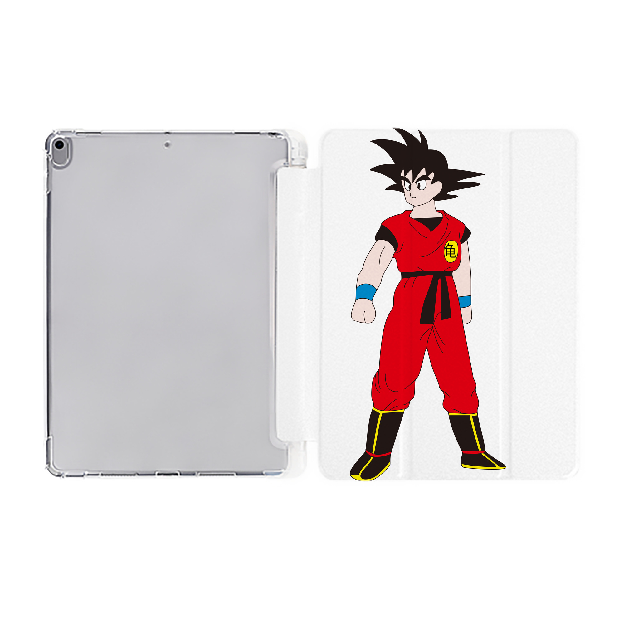 （画像用） ドラゴンボール 孫悟空（そん ごくう）Son Goku カカロット DRAGON BALL Kakarotto IPad ケース ペン収納付き 三つ折りスタンド PUレザー×シリコン 対応機種9.5/10.5/10.9インチ
